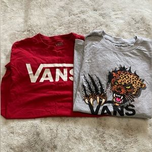 One new without tags vans shirt, one used vans shirt